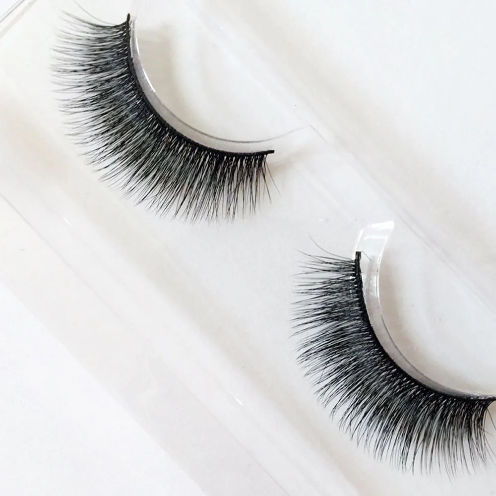 

1Pair Women's Fashion New Long False Eyelashes Makeup Natural Fake Thick Black Eye Lashes наращивание ресниц L525