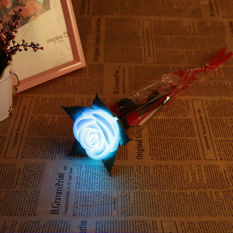 

Lowing Rose Soap Flower LED Light Up Rose Flower Valentine's Mothers Day Gift Wedding Party Decoration Valentine's Day present