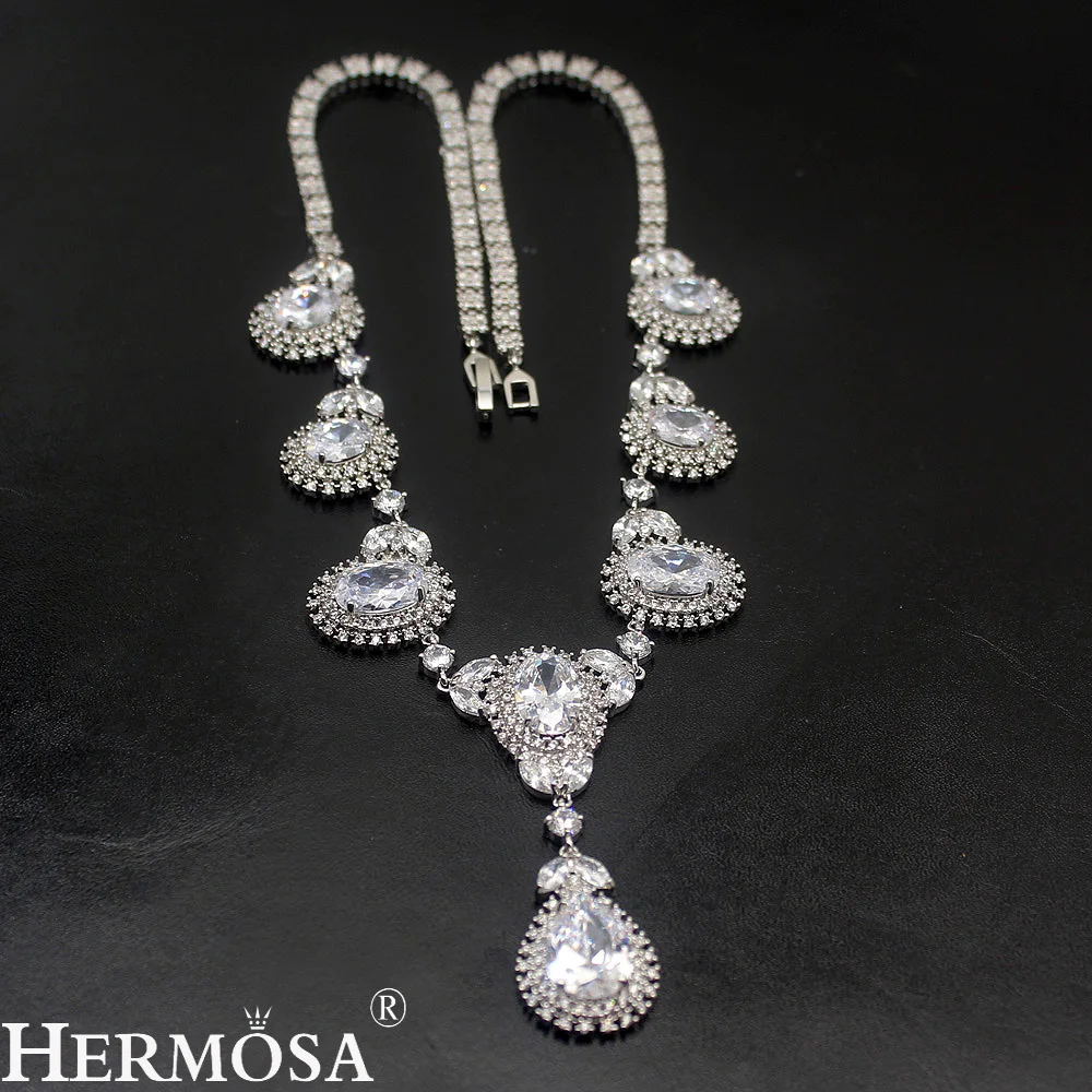 Женский ювелирный комплект из колье и серёг серебра 925 пробы|necklace earring set|earrings