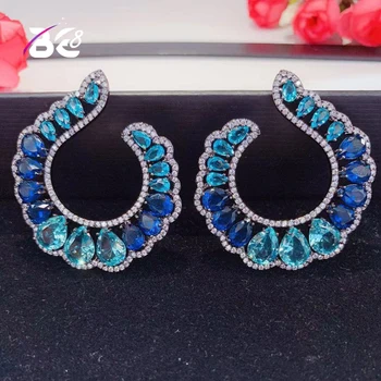 

Be 8 Luxury Earrings Full Micro AAA Cubic Zirconia Paved Stud Earrings Fashion Jewelry Aretes De Mujer Modernos for Wmen E818