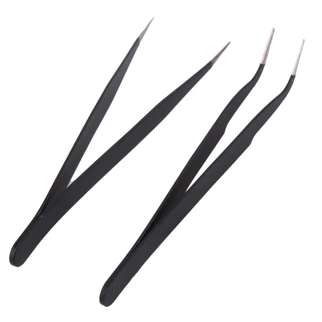  Nail Art Tweezers Nail Rhinestone Picker Tool Nail Sticker  Tweezers Decal Decor Picker Eyelash Extension Nail Foil Tweezers Picker  Placer 2 Pcs Black Nail Decor Tweezers : Everything Else