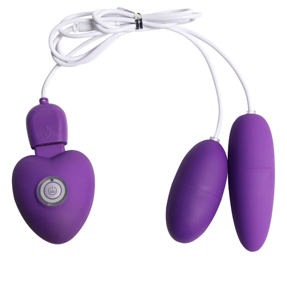20 Speeds Dual Vibrating Egg Bullet Vibrator G Spot Nipple Clitoris Massager USB Masturbation Flirt Sex toys for Women Couples