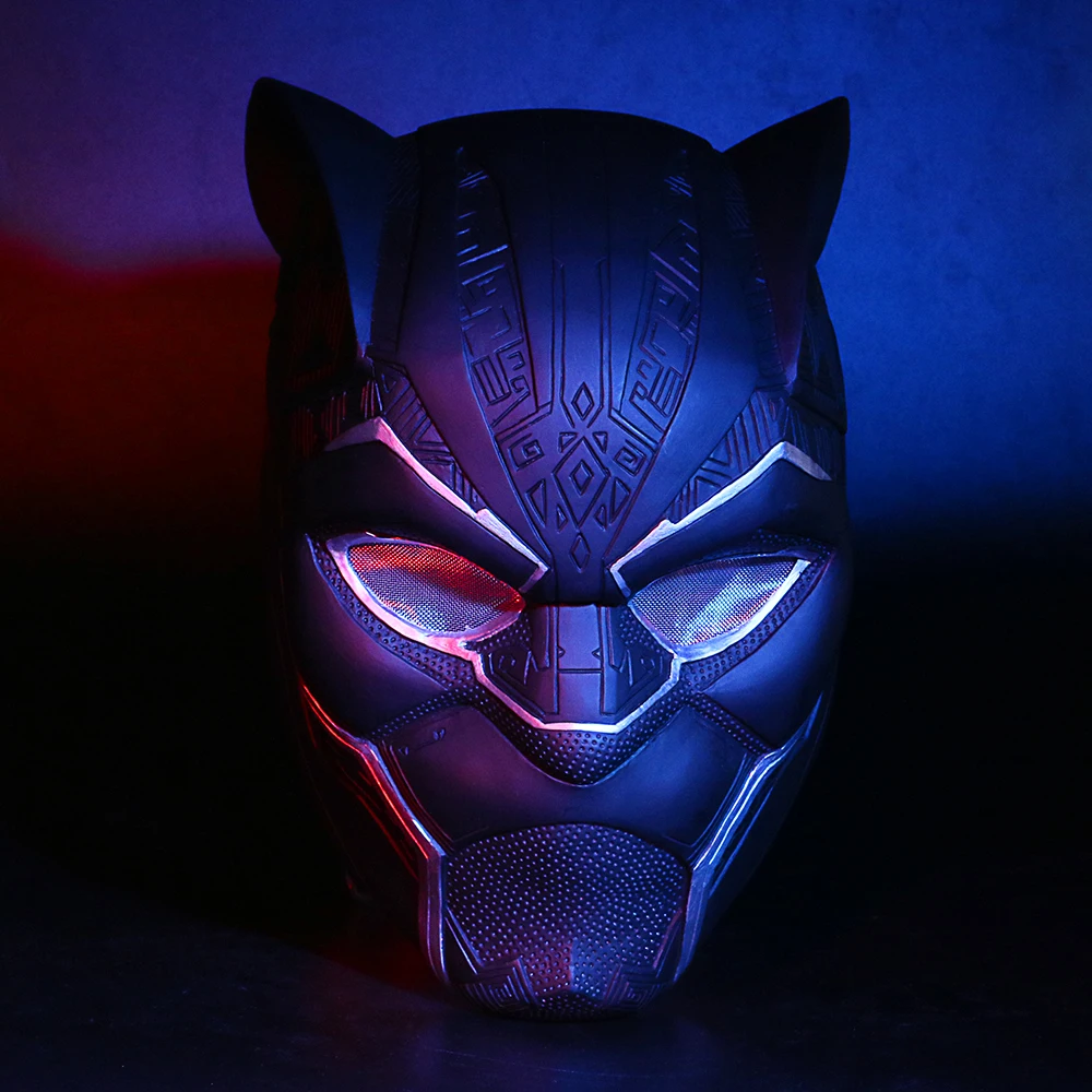 2018 AvengersInfinity War Black Panther T'Challa Helmet Mask Matte Halloween Costume Mask Cosplay Men's PVC (3)