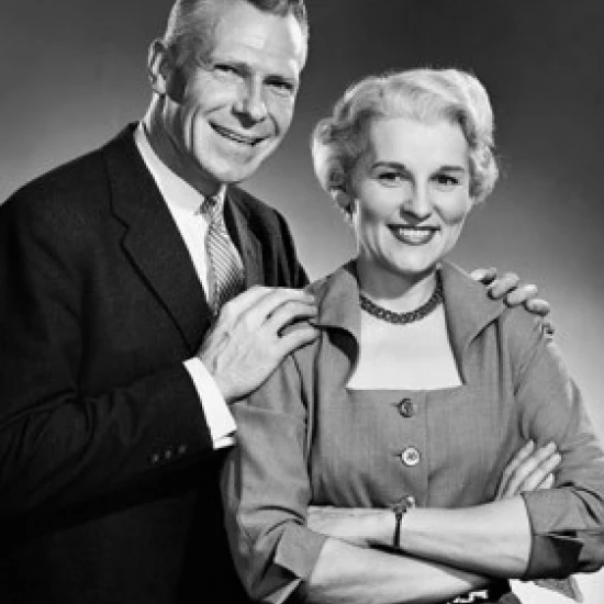 Senior couple smiling Poster Print (18 x 24)