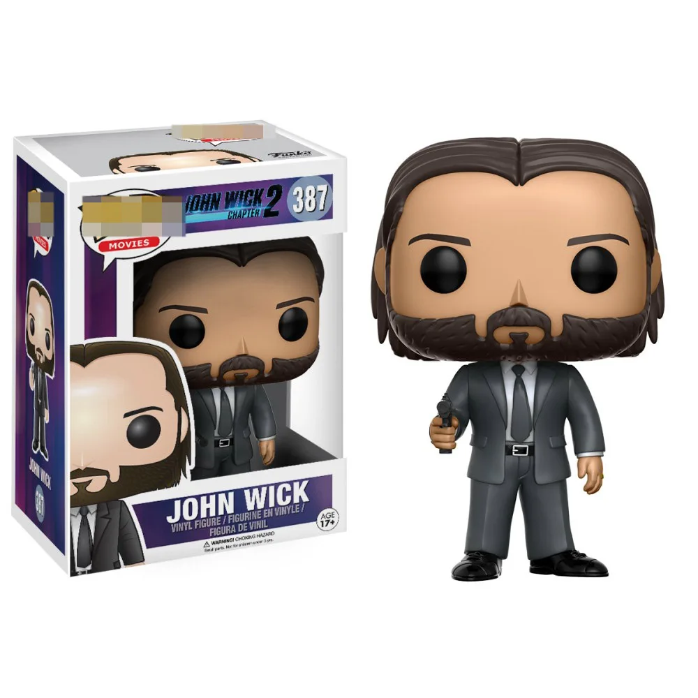 FUNKO POP Movie John Wick: Chapter 2 фигурка модель игрушки Джон уик#387 коллекционные игрушки для фанатов подарок на день рождения для детей