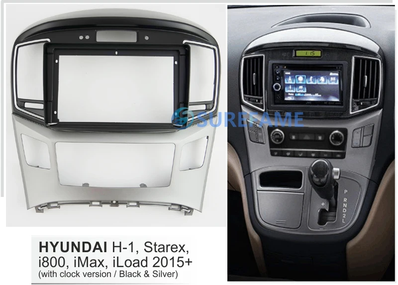 

9 inch Car Fascia Radio Panel for HYUNDAI H-1, Starex, i800, iLoad, iMax 2015+ Dash Kit Install Facia Bezel Adapter Trim Plate