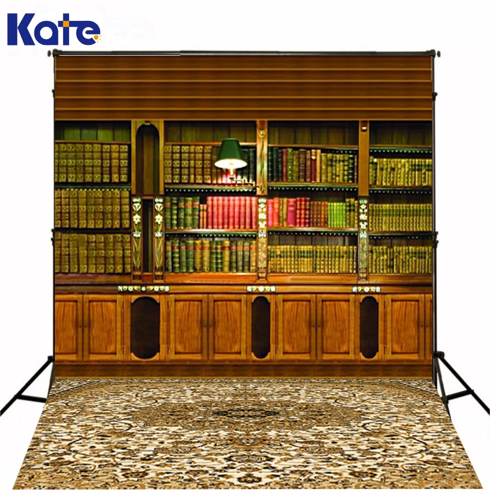 

New arrival Background fundo Library shelves lighting 300CM*200CM(about 10ft*6.5ft) width backgrounds LK 2933