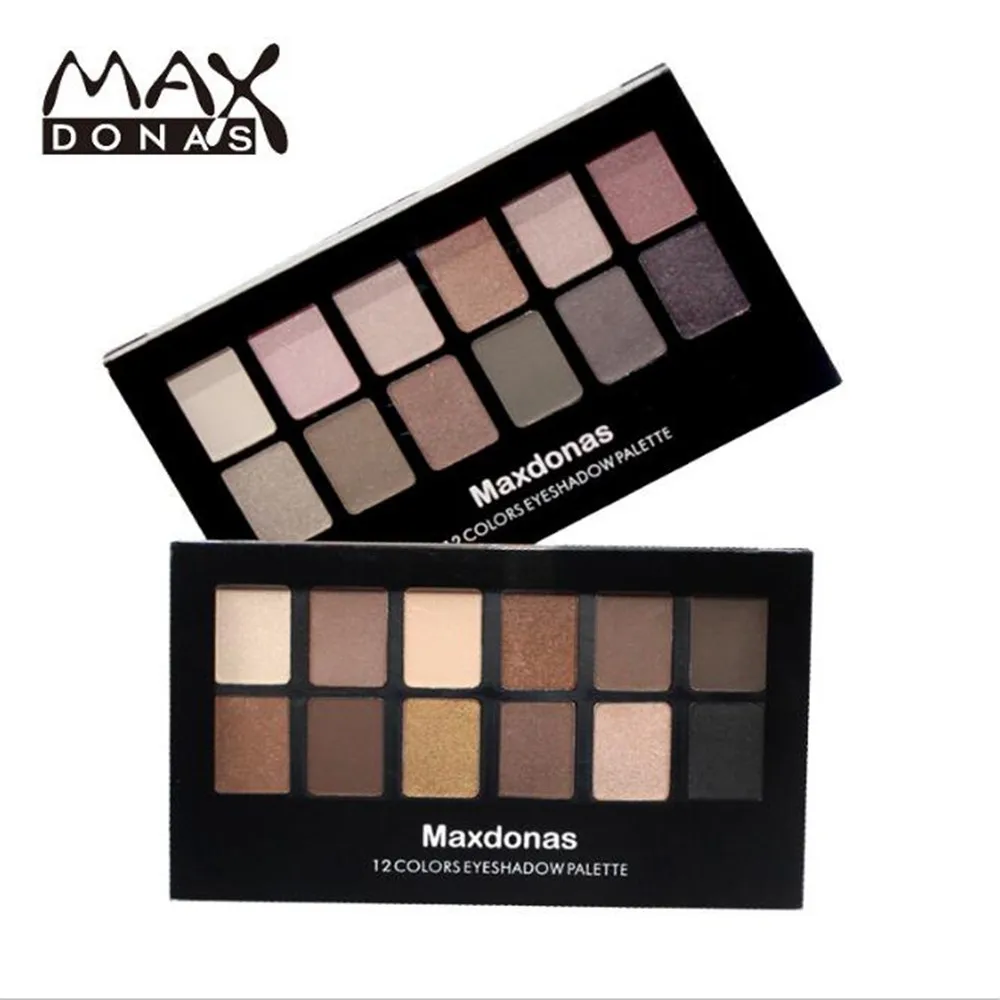 

Maxdonas Professional Eye Makeup12Colors Eyeshadow Palette Gold Smoky Cosmetics Makeup Palette Diamond Bright Glitter Eye Shadow