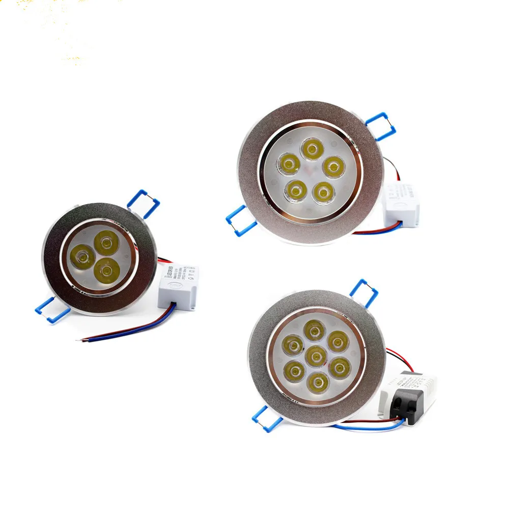

10PCS Dimmable led Ceiling lightt 9W 12W 15W 21W Recessed lighting lamp AC85-265V led cabinet bulb LED Ceiling light