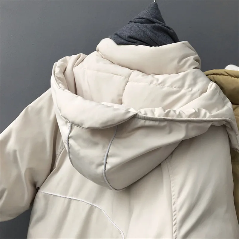 Winter Cotton Thicken women Coat 2018 Woman Jackets Cotton Padded Female Safari Style Hooded Coat Warm Jackets Female Parka 3320 (30)