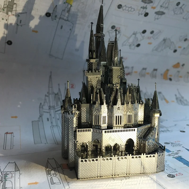 Обучающая игрушка 1 шт. мини 3D Металл головоломки модель здания Принцесса замок для мальчиков и девочек подарок на день рожден