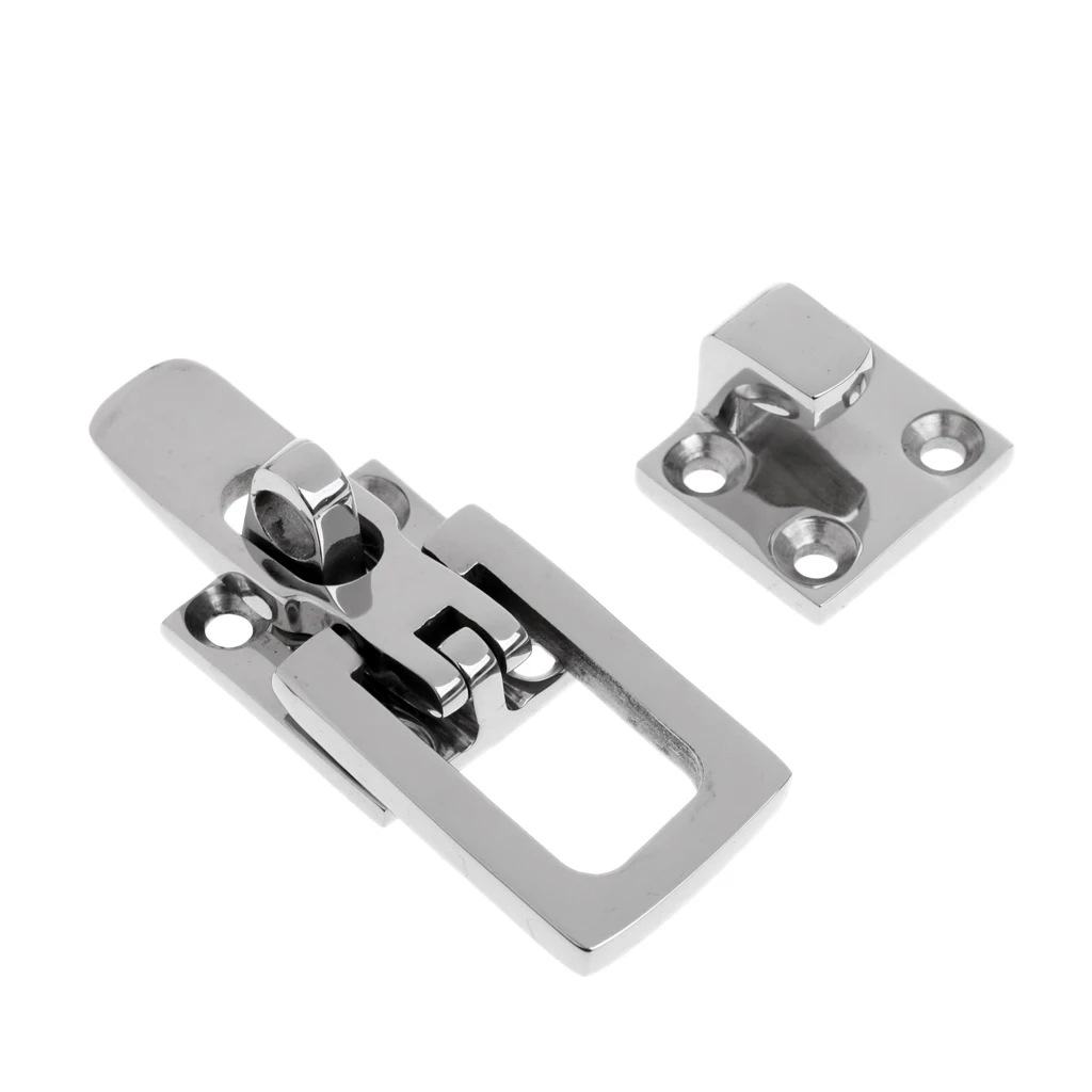 Marine Stainless Steel Marine Boat Locker Hatch Anti-Rattle Latch Fastener Clamp for Canoe Kayak Rowing Boats Dinghy Accessories