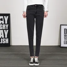 Женские джинсы весна лето с высокой талией эластичные брюки-бойфренды Женские повседневные джинсы длиной до щиколотки Большие размеры