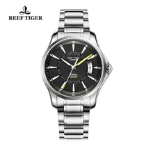 Риф Тигр/RT спортивные часы с супер-светящей Часы из нержавейки с большой мужские автоматические часы для Для мужчин RGA166
