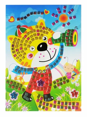 Детские ручной работы Хрустальная мозаика EVA губка наклейки бумага детский сад DIY набор игрушки подарок - Цвет: Красный