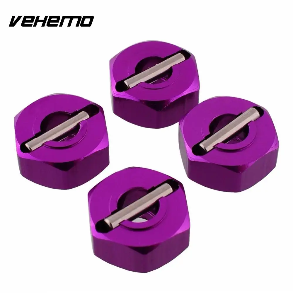 Vehemo фиолетовый шестигранник колеса 4 шт 12 мм 02134/02100 P крепеж для 1/10 RC модели колеса автомобиля часть