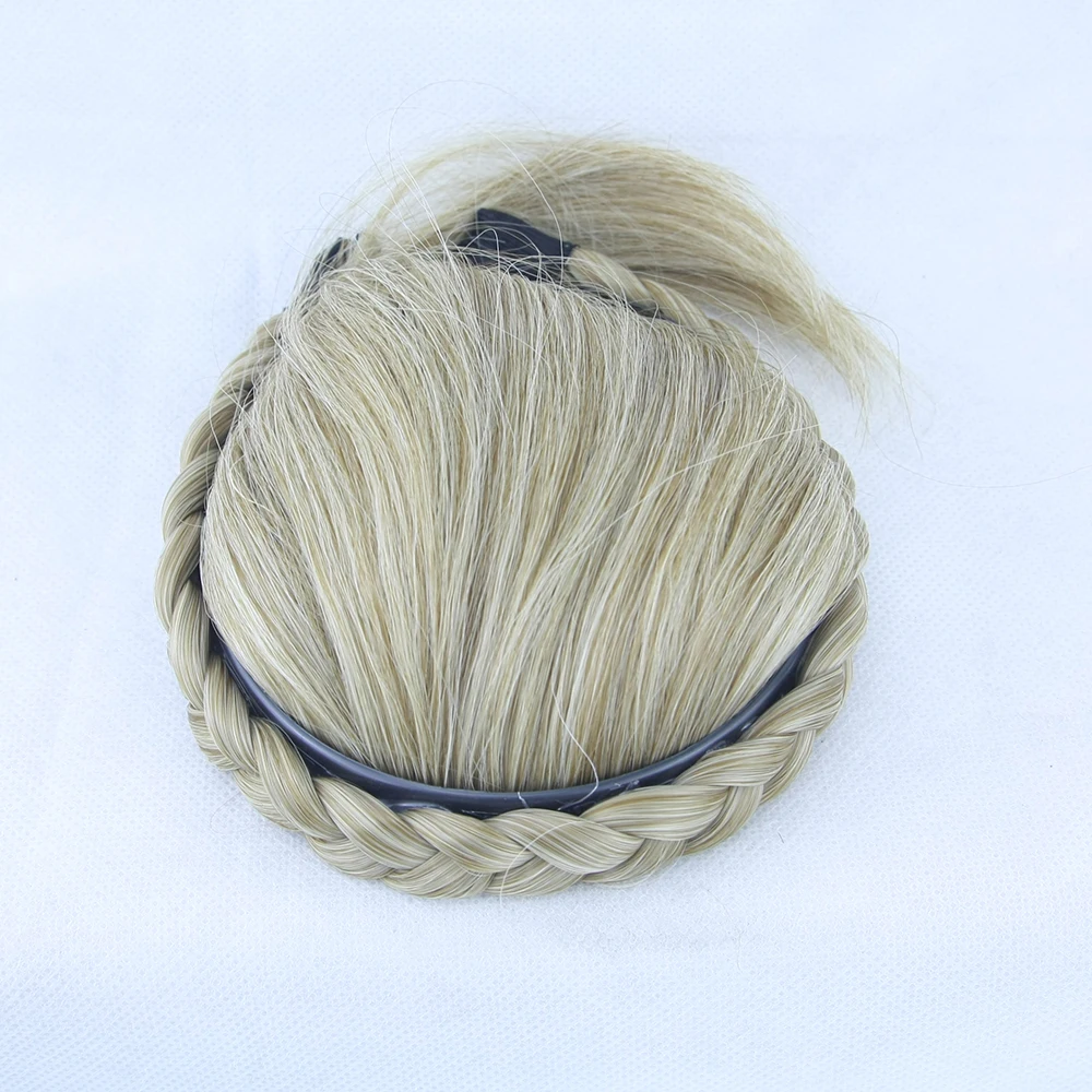 Soowee, 8 цветов, синтетические волосы, бахрома, черный блонд, челка для волос, с плетеной Заколкой, аксессуары для шиньонов