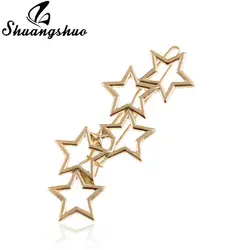 Shuangshuo уникальный Стиль Star Шпильки полые звезды контактный зажим для волос орнамент Свадебные аксессуары для волос Тиара украшения для
