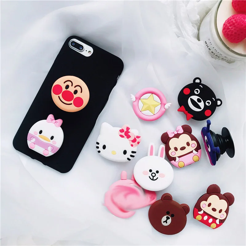 Cartoon kitty bear Telescopic Phone air bag bracket Stand Finger Holder For iPhone Samsung universal Smartphone Stand Holder Cartoon kitty bear Telescopic Phone air bag bracket Stand Finger Holder For iPhone Samsung universal Smartphone Stand Holder