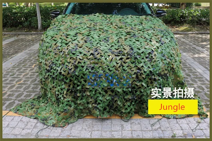 Jungle 2X4 м/2x5 м/3x4 М/4x5 м двухслойная Военная камуфляжная сетка Солнцезащитная камуфляжная сетка для охоты кемпинга домашнее украшение 10 цветов - Цвет: Jungle
