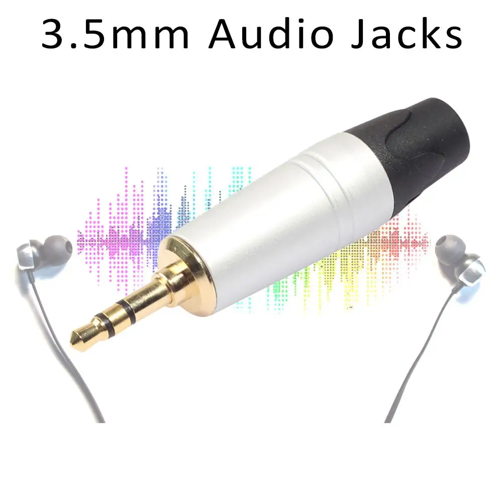 5 шт./лот 3 мм 1/8 ''стерео 2/3/4 полюса аудио гнезда наушников HiFi DIY наушники