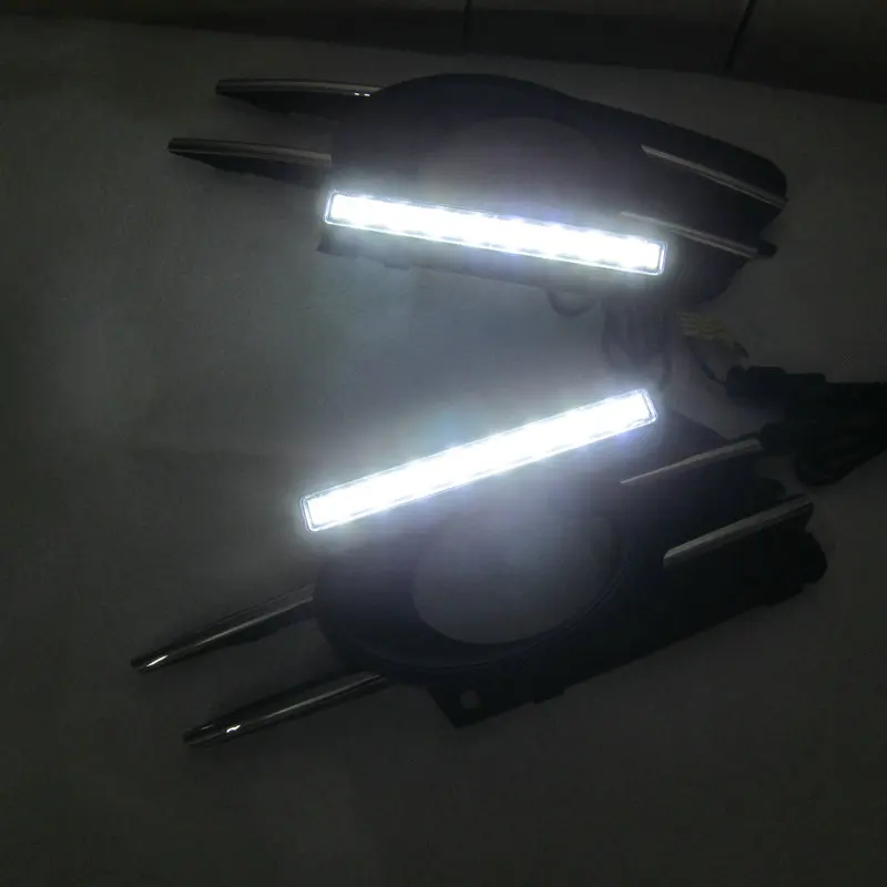 

Car Flashing 2PCs/set LED DRL Daylight For Volkswagen Bora 2013-2015 Daytime Running Lights Daylight Car LED Fog head Lamp cove