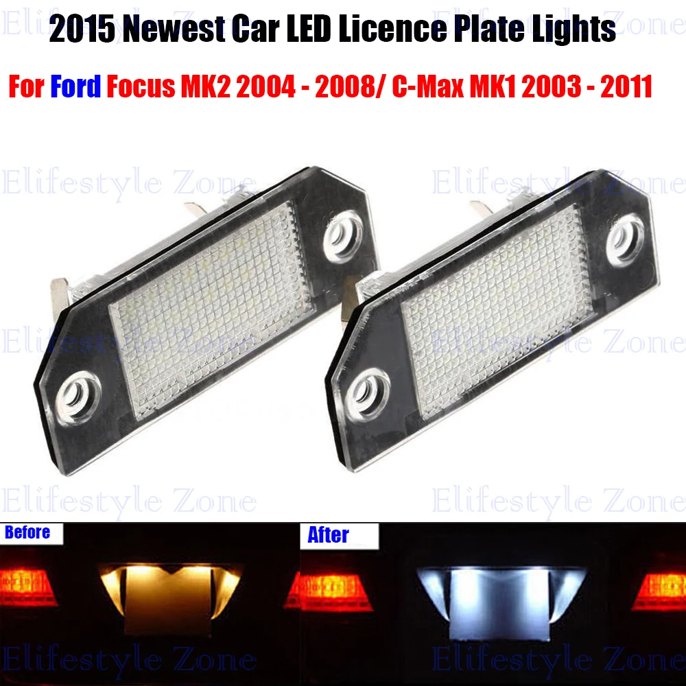 2 x светодиодные номерные знаки без ошибок OBC 18 LED для Ford Focus MK2 C Max MK1|error|error freeerror free