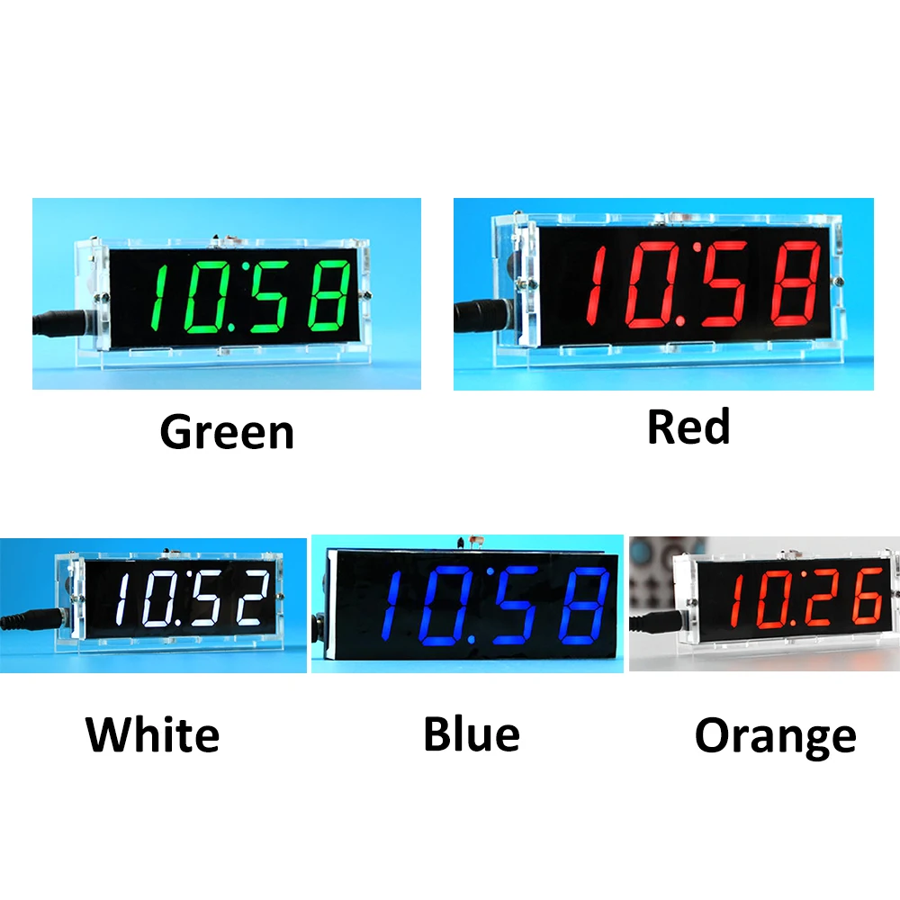СВЕТОДИОДНЫЙ цифровой дисплей с таймером, электронный Набор для изготовления часов, 51 одночип, аксессуары для изготовления, программист