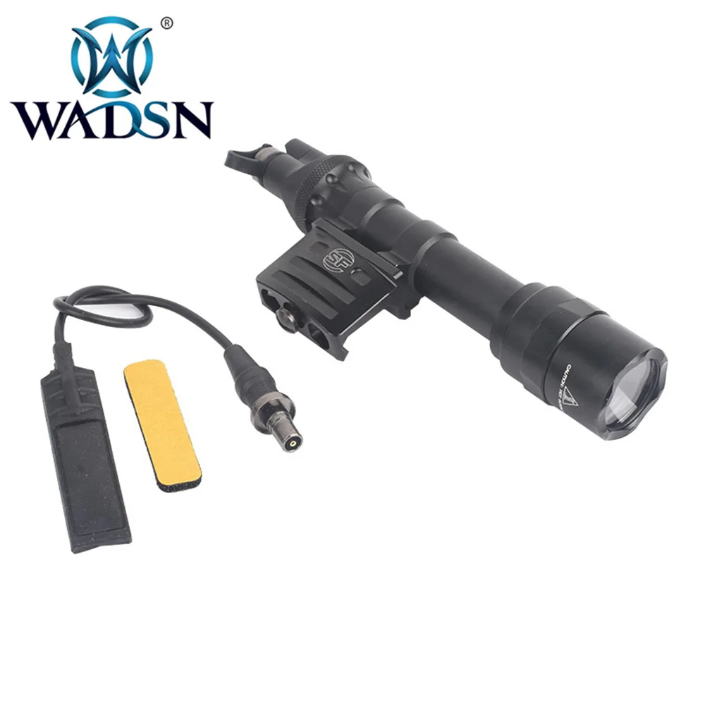 WADSN тактический фонарик M612 Ultra Scout Light wDS07 переключатель в сборе и RM45 крепление со смещением факела WEX444 подсветка для оружия - Цвет: BK