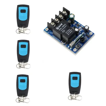 

DC12V 24V 36V 48V RF Intelligent Wireless Remote Control Switch 4pcs Transmitter with Receiver For Wide Voltage DC12V-48V