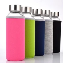 250/350/550 мл Спортивная бутылка для воды Новинка дорожная кружка Бутылки для воды с сумкой Портативный Стекло бутылка питьевой воды