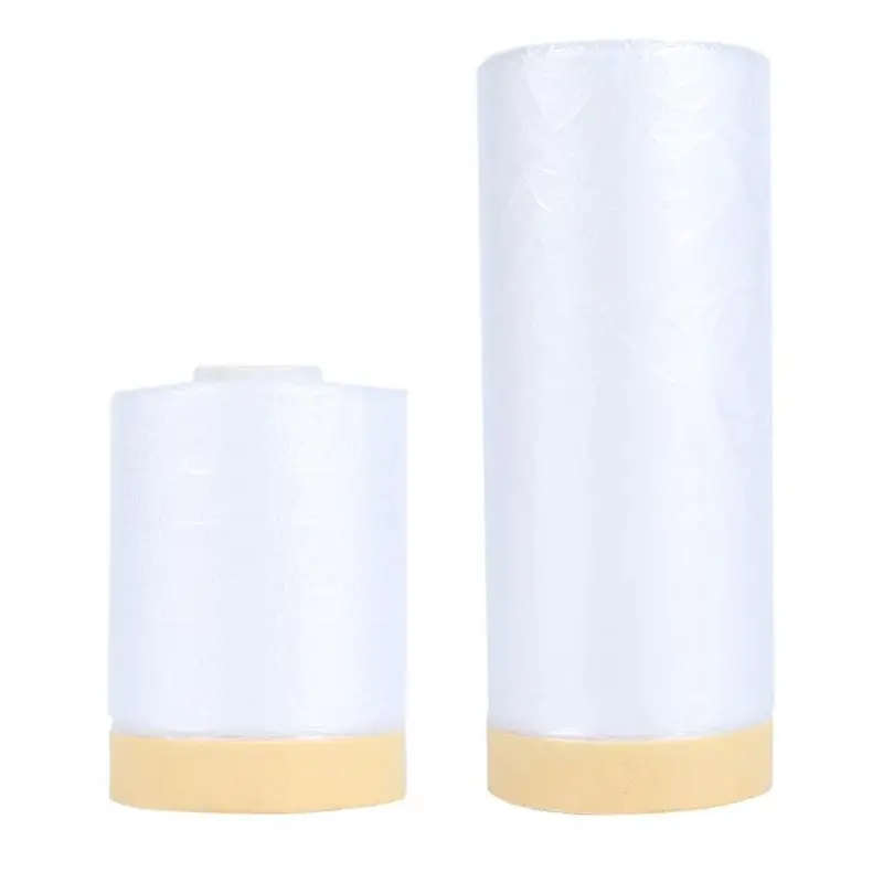 

25m 82 Feet Pre-Taped Masking Film Painting Protection Covering Film Excellent Plastics for Painter for Car Cosmetology