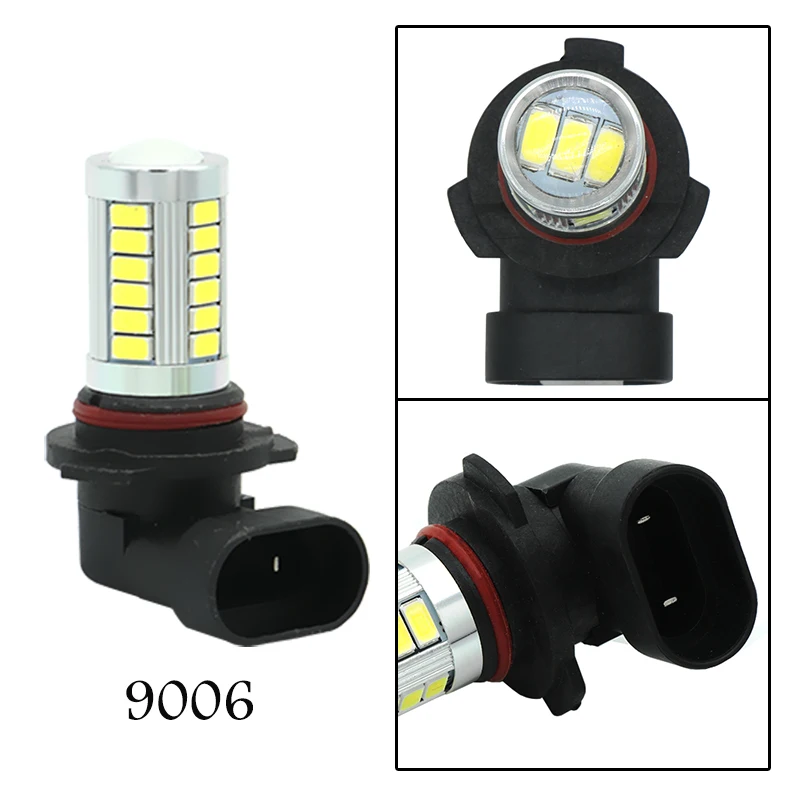 2 шт. 9006 HB4 светодиодный 9005 HB3 H4 H7 H11 H8 5630 33SMD противотуманная фара для дневных ходовых огней светильник поворота Торможение лампы автоматические светодиоды DC12V