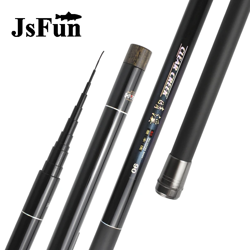

New Style 8M 9M 10M 11M 12M Stream Hand Carbon Fishing Rod Fiber Casting Telescopic For Carp Fishing Ultralight Hard X059