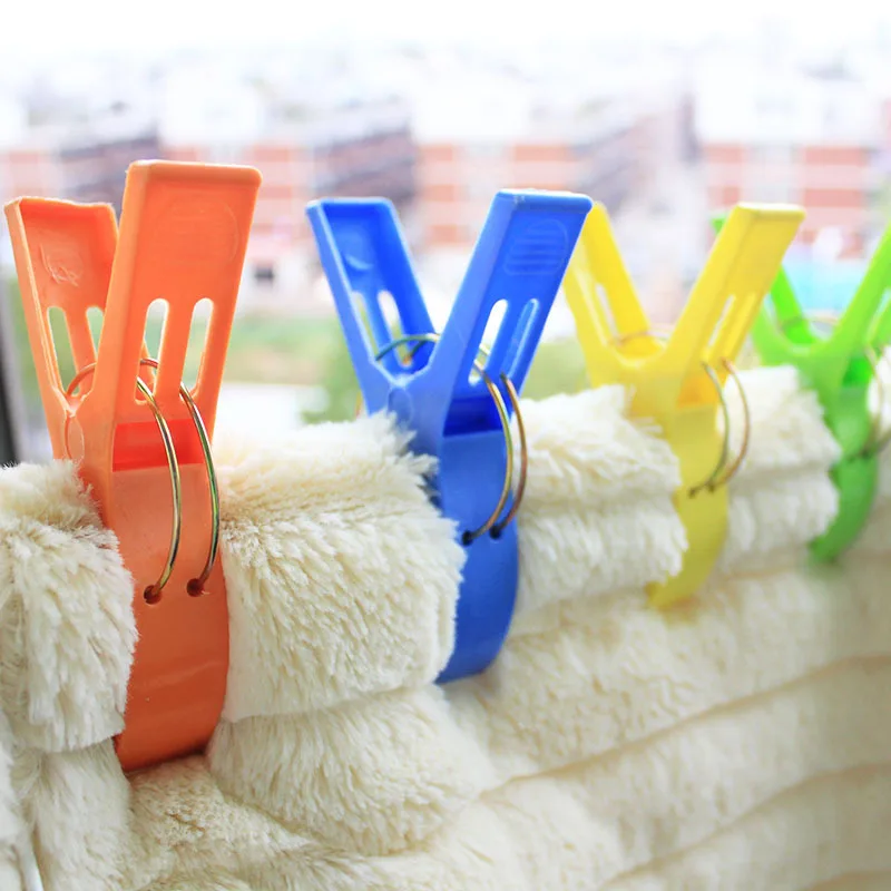 

4 Portable Multipurpose Travel Clothes Hanger Clip Socks Underwear WindproOf Clothes Peg