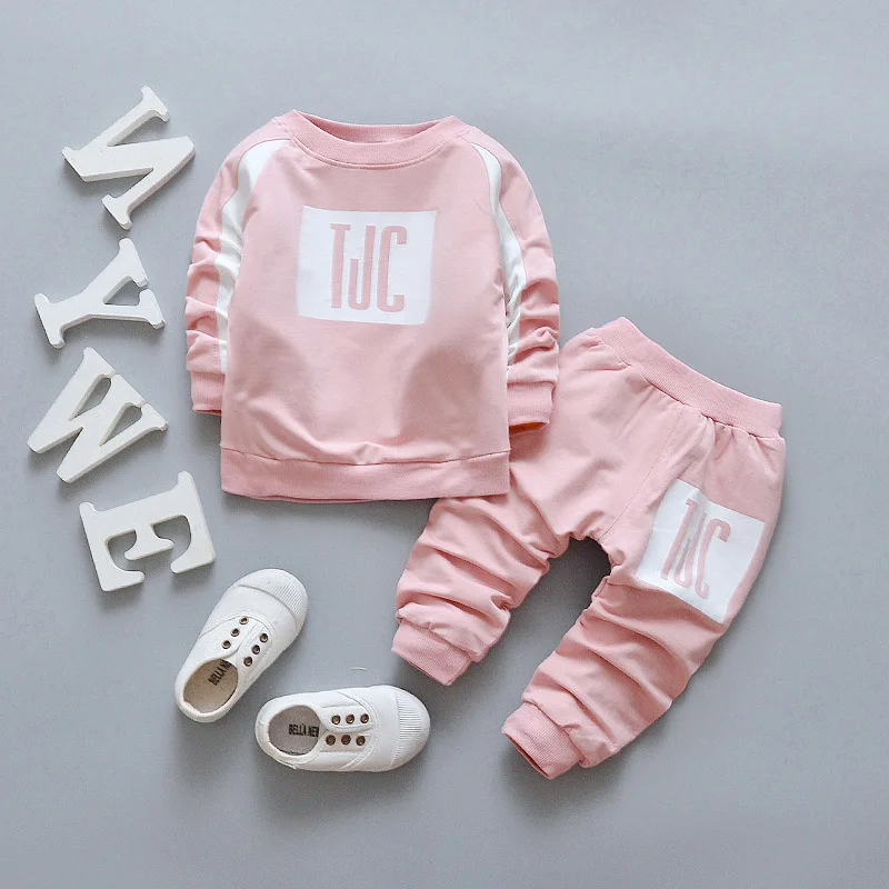 

Spring Autumn Kids Clothes 2pcs Sweatshirts + Pants Baby Girls Cotton Suits Children Clothing Sets Toddler Tracksuits For Boys
