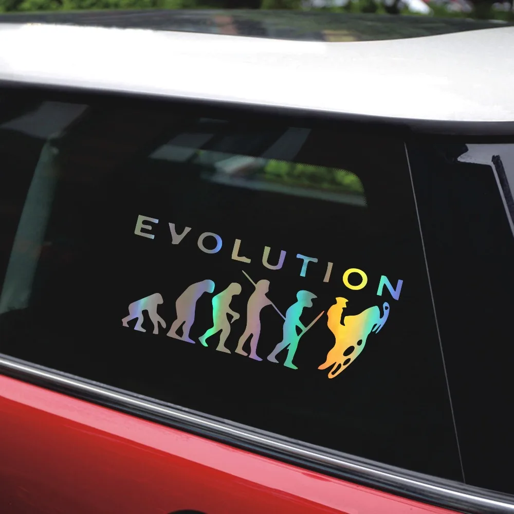 6,4*15,5 см забавные наклейки для автомобиля Стайлинг Evolution снегоходы на заказ виниловые наклейки кузова двери автомобильные наклейки на бампер и наклейки