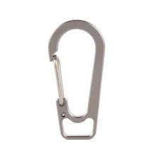 EDC Titanium Alloy Carabiner Snap Spring Clips Outdoor Hook Camping Hiking Survival Keychain