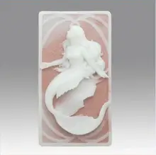 Silicone mold 3D Girl Mermaid embossment handicraft DIY soap silica gel mold hadcmade decorating candle mold Silicone mold 3D Girl Mermaid embossment handicraft DIY soap silica gel mold hadcmade decorating candle mold