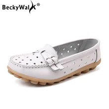 BeckyWalk/женские босоножки; летние открытые балетки на плоской подошве; Повседневная дышащая обувь; женский модный ремень; женские лоферы с пряжкой; WSH2694
