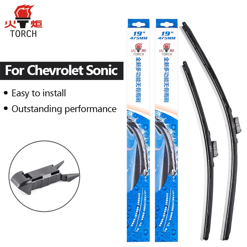 TORCH Wiper Blades for Chevrolet Sonic Fit Pinch Tab Arms 2011 2012