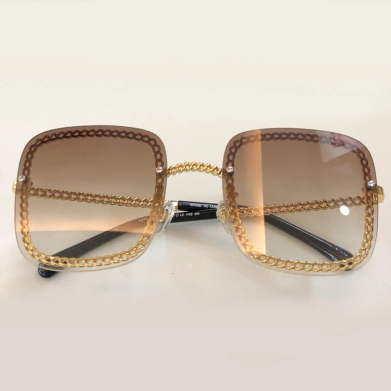 

Brand Square Sunglasses Women Fashion Designer Gradient Lens Large frame Mirror Women Sunglasses Shades UV400 For Free Shipping