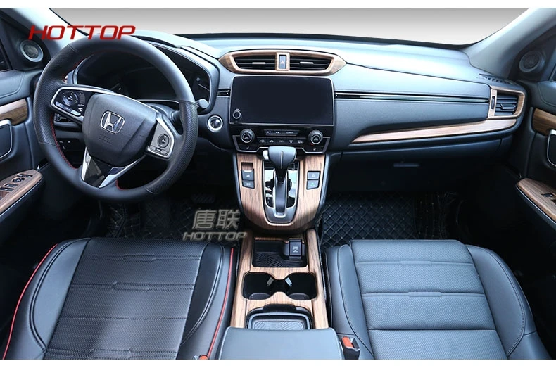HOTTOP Wood Grain interior dashboard console panel frame For HONDA 