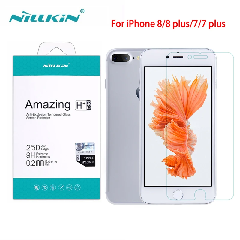 

Nillkin Screen Protector For iPhone 8/8 Plus /iPhone 7/7 Plus Amazing H+Pro 0.2mm Anti-Explosion Tempered Glass