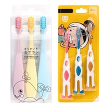 3 шт./компл. дети милый дизайн Зубная щётка мягкие щетинки зубной щетки Уход за полостью рта средство для здоровья зубные щетки для детей