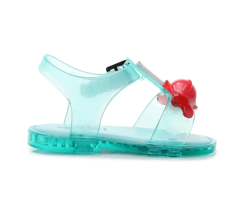 Melissa/сандалии с кристаллами для девочек; сезон лето; Новинка года; детская дышащая прозрачная обувь с сетчатыми отверстиями для девочек; сандалии для девочек