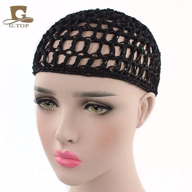 New Women Soft Rayon Snood Hair Net Crochet Sleeping Sleep Cap