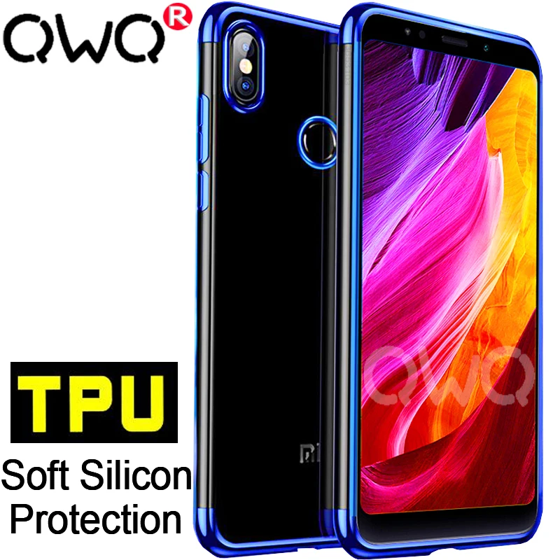 

Soft TPU Silicone Phone Case For Xiaomi Redmi 5 Plus Note 5 Pro Transparent plating Shell For Xiaomi Redmi 5 Clear Cases