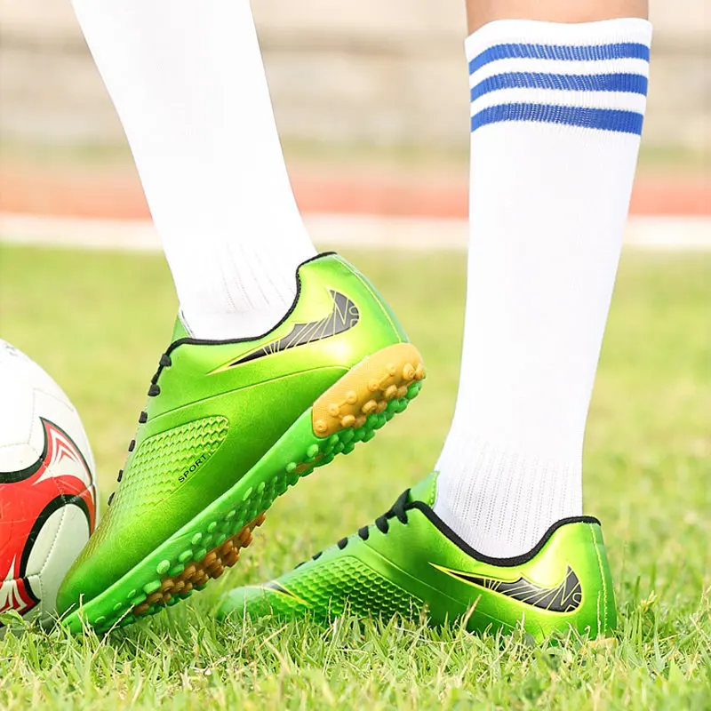 Для мужчин газон футбол спортивная футбольная обувь Дети Мальчики Крытый газон футбольные бутсы Futsal Cleats Zapatillas Futbol Sala Hombre
