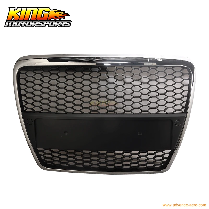 

For 05-10 Audi A6 C6 RS Chrome Front Mesh Hood Grille Grill USA Domestic Free Shipping Hot Selling
